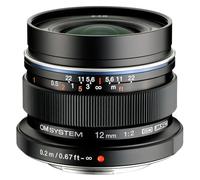 OM SYSTEM Olympus M.Zuiko Digital ED 12mm F2.0 Nero per Micro Quattro Terzi System Camera, Obiettivo Grandangolare Compatto per Cielo Stellato e Paesaggio