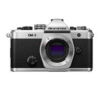 OM SYSTEM Fotocamera OM-3 con Sistema Micro Quattro Terzi, Sensore Stacked BSI da 20 MP, Stabilizzazione dell'Immagine a 5 Assi, Argento