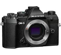 OM SYSTEM OM-5 Fotocamera Mirrorless Micro Quattro Terzi, 20MP, IP53, Nero | Stabilizzazione a 5 assi, video 4K, processore TruePic IX e funzioni Live ND, Handheld High Res Shot e Live Composite.