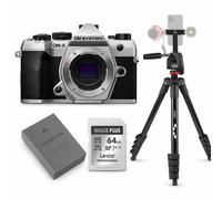 OM SYSTEM OM-5 Mark II Argento Holiday Kit | ✅Garanzia di 5 anni