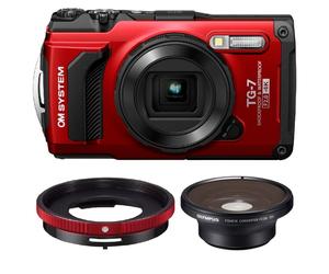 OM SYSTEM Tough TG-7 Kit Fisheye - Rosso
