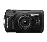 OM System Tough TG-7 - Telecamera subacquea nera, impermeabile, antigelo, alta risoluzione luminosa, video 4K, riprese macro 44x