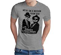 OM3 - BLUES BROTHERS - MISSION FROM GOD - T-Shirt JAKE and ELWOOD BLUES USA, S - 5XL
