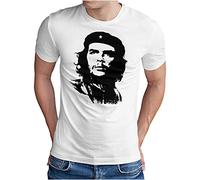 OM3® Che-Guevara T-Shirt | Uomo | Viva La Revolution Castro Cuba Havana | S - 5XL, bianco, L