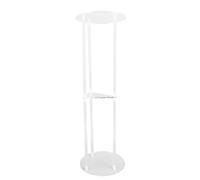 Omabeta 1pcs Chiaro Tavolo da Bevanda Acrilico, un Montaggio Facile, Lato Rotondo Minimalista per Balcone per la Camera da Letto del Soggiorno, 7.9x7.9x23.6in