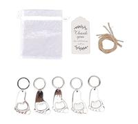 Omabeta 24 Set Portachiavi con Impronta di Bambino Apribottiglie Bomboniere con Sacchetti di Organza Etichette di Ringraziamento per Baby Shower Regali per Ospiti di Nozze