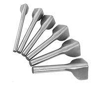 Omabeta 6pcs V Forma a Forma di Cinghia Strumenti per Punzonatura Cinghia Taglierina per Cutter in Pelle Foro Set di Punzoni in Acciaio Solido con Diametro a Semicerchio per il Segnale