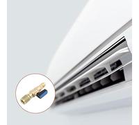 Omabeta Adattatore per Valvola a Sfera del Refrigerante Robusta Valvola di Climatizzazione SAE Compatibile R22 da 1/4 Pollici per Uso Domestico/commerciale Ottone Premium Diametro Giallo 0,5 Pollici