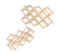 Omabeta Armadietto per Vino Pieghevole in Legno di Pino, Resistente, Elegante, Semplice, Portabottiglie per Mobili da Negozio, Portabottiglie in Legno (10 bottiglie)