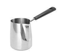 Omabeta Brocca per caffè con Manico Lungo, Brocca per Schiuma di Latte Resistente Al Calore per Uso Domestico, Acciaio Inossidabile 304 Compatto, Ideale per gli Amanti del caffè (350 ml)