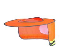 Omabeta Casco di Sicurezza Copricollo Protezione Solare per Operai Edili con Striscia Riflettente Poliestere Traspirante Arancione