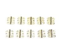 Omabeta Cerniere per Scatole Mini Cerniere Decorative retrò in Bronzo per Scatole di Legno Fai da Te, Portagioie, Armadietti, 50 Set - Ferro Resistente Alla Corrosione (Gialla)