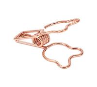 Omabeta Clip per Raccoglitori in Metallo a Forma di Orsetto Carino per Documenti D'ufficio, 100 Piccoli Fermacarte Robusti per Materiale Scolastico (Oro rosa)