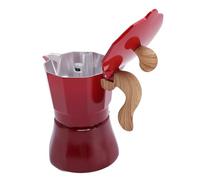 Omabeta Coffee Pentola da Piano Cottura, Produttore di Caffetterie in Alluminio da 150 Ml Classico Greca Cafe Maker per Piano Cottura per gli Amanti Principianti (Rosso)