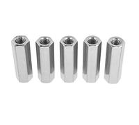 Omabeta Dado di Collegamento per Accoppiamento Esagonale Dado di Accoppiamento per Asta Esagonale 5 Pezzi M10x1.5 Acciaio Inossidabile 304 con 6 Lati per Bulloni Prigionieri Aste