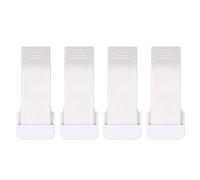Omabeta Fermaporta a Cuneo Flessibile Premium TPR Set da 4 Pezzi Che Elimina il Rumore per L'home Office Hotel (Bianca)