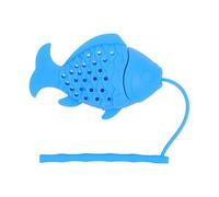 Omabeta Filtro per tè a Sfera con Filtro per Infusore per tè a Forma di Pesce in Silicone con Materiale per Uso Alimentare per tè Sfusi, Bordo della Tazza, Pesce Persico (Cielo blu)