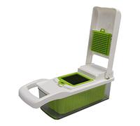 Omabeta Grate Tagliale per Pelapatina Vegetale 4 in 1 Strumento da Multi -funzioni con Pale in Acciaio Inossidabile e Maniglia Anti -slip per Tagliare a Taglio Verdure a Forno a Forma di (Bianco)