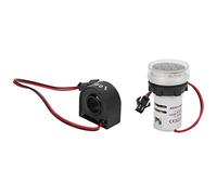 Omabeta Indicatore Luminoso di Tensione e Corrente, ABS Durevole, Doppio Display AC50-500V 0-100A per la Manutenzione delle Apparecchiature Elettriche (Bianco)