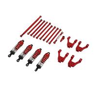 Omabeta Kit Tirante per Auto RC per Collegamenti Sterzo e Ammortizzatori Ad Alta Resistenza MN86 1:12 per la Modifica del Cingolo (Rossa)