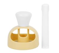 Omabeta Pane per Cutter Pane Tagliente Stampo Cookie Ciambella Cortina per Bambini con Bambini con Materiale Sicuro in Plastica Alimentare 8x8 Cm Giallo