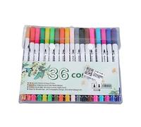 Omabeta Penne per Acquerello a Doppia Punta con Punte a Pennello in Fibra Flessibile Pennarelli Professionali a Doppio Pennello per Colorare Disegnati a Mano, Design di Contorno per gli Appassionati