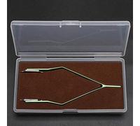 Omabeta Pinzetta per Barra a Molla per Orologio a Forma di V | Punte delle forche temprate, design con ritorno a molla integrato, impugnatura rivestita antiscivolo, custodia compatta