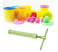 Omabeta Pistola per Estrusore di Fango Verde in Acciaio Inossidabile, Strumenti per Scolpire Torte Fondente Fai-da-Te per Amanti della Pasticceria e Bambini, Diametro Pistola 1,5 Cm (Verde)