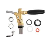 Omabeta Rubinetto Regolabile per Birra, Distributore di Birra Regolabile in Acciaio Inossidabile con Cromatura G5/8 per Fatta in Casa, Regolatore di Flusso (D'oro)