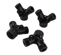 Omabeta Rubinetto Sdoppiatore per Tubo a Y Dal Design Robusto, Connettore per Valvola a 2 Vie per Rubinetto del Tubo da Giardino, 4 Pezzi (#1)