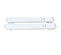 Omabeta Rullo Mobile per Lavatrice Stabile Durevole Allungabile Ferro Basso Rumore Cuscinetto Ad Alto Carico con Freno per Mobili 2 Pezzi Bianco 16 Ruote, Gamma Estensibile 17,7-27,6 Pollici