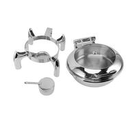Omabeta Set da Buffet con Scaldavivande Rotondo da 4,5 Litri con Coperchio in Vetro a Vista per Eventi di Catering e Banchetti - Design in Acciaio Inossidabile