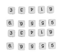 Omabeta Set di Dadi con Numeri da 16 Mm Dadi a Sei Facce in Plastica Durevole da 20 Pezzi per Divertenti Giochi da Tavolo e Insegnamento dei Numeri (#2)