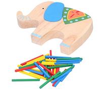 Omabeta Set di Giocattoli Educativi con Blocchi di Elefanti in Legno