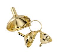 Omabeta Set di Imbuti in Acciaio Inossidabile Dorato per Trasferimento Efficiente di Liquidi per Olio da 3 Pezzi per L'inscatolamento dei Cuochi Domestici