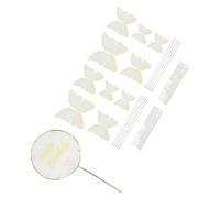 Omabeta Set di Inserti per Torta con Farfalla, Toppers Colorati con Farfalla 3D per Decorazioni di Compleanno e Feste di Matrimonio - 30 Carte e Aste di Metallo Incluse (Bianca)