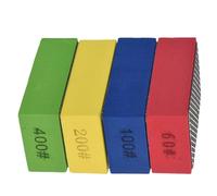 Omabeta Set di Tamponi Diamantati per Lucidatura a Mano, Tamponi per Lucidatura in Vetro Resistente, per di Legno, Pietra, Metallo, 4 Pezzi 60#-400# Mola Portatile per Smerigliatrice Artigianale