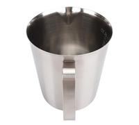 Omabeta Tazza di Misurazione in Acciaio Inossidabile, Brocca Schiuma di Latte con Segni e Beccuccio per il caffè (1000 ml)