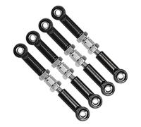 Omabeta Tirante Servo Link Regolabile, Alta Precisione (Nera) | Lega di alluminio, design leggero, compatibile con auto FMS 1/24 RC