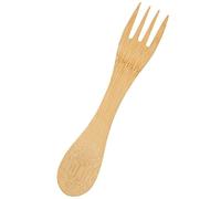 Omabeta Utensile da con Forchetta e Cucchiaio Resistente Al Calore 2 in 1 per la Casa e il Ristorante, Stoviglie in bambù Resistenti, Facili da Pulire (Una lunghezza totale 16,8 larghezza del