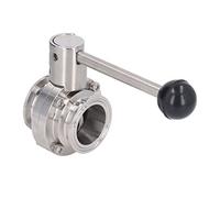 Omabeta Valvola a Farfalla Sanitaria in Acciaio Inossidabile 304 con Rondella in Silicone per un Facile Controllo Nella Produzione di Latticini, Bevande e Birra (Diametro esterno del tubo: 51 mm/2