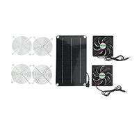 Omabeta Ventilatore Solare Doppio di Scarico Ventilatore a Pannello Solare Sicuro Portatile Ecologico per Cuccia per Animali Domestici DC 12V