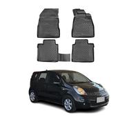 OMAC - Accessori Auto, Tappetini per auto compatibili con Nissan Note 2012-2021, 3D, per tutte le stagioni, bordo alto, in gomma, antiscivolo, per tutte le condizioni atmosferiche, colore nero