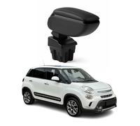 OMAC Armlehne per Fiat 500L 2013-2017 - Snap-On - ABS + Kunstleder - Keine Bohrung o Installation - Einfache Montage Black
