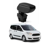OMAC Armlehne per Ford Transit Courier 2014-2024 - Snap-On - ABS + Kunstleder - Keine Bohrung o Installation - Einfache Montage Black