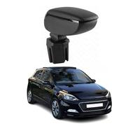 OMAC Armlehne per Hyundai i20 2015-2020 - Snap-On - ABS + Kunstleder - Keine Bohrung o Installation - Einfache Montage Black