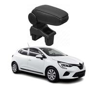 OMAC Armlehne per Renault Clio 2019-2025 - Snap-On - ABS + Kunstleder - Keine Bohrung o Installation - Einfache Montage Black