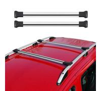 OMAC Barre portapacchi portapacchi compatibili con Mercedes Vito Viano W639 2003-2014 in alluminio, 75 kg, argento, 2 pezzi, barre aperte per portabici, box da tetto, portasci con serratura