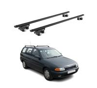 OMAC Barre Portatutto Alluminio per Dacia Logan MCV Station Wagon 2007-2020 - per Rail Tetto Standard - T Nut - Max 90 kg - 2 Schlösser Nero