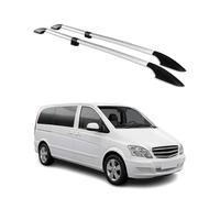 OMAC Barre portatutto compatibili con Mercedes Vito W639 W447 2003-2022 | Accessorio interno auto, protezione dai graffi, bordo autoadesivo in acciaio inox cromato